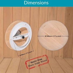 Tr&aelig;ventil til sauna 100 m sort Elletr&aelig;